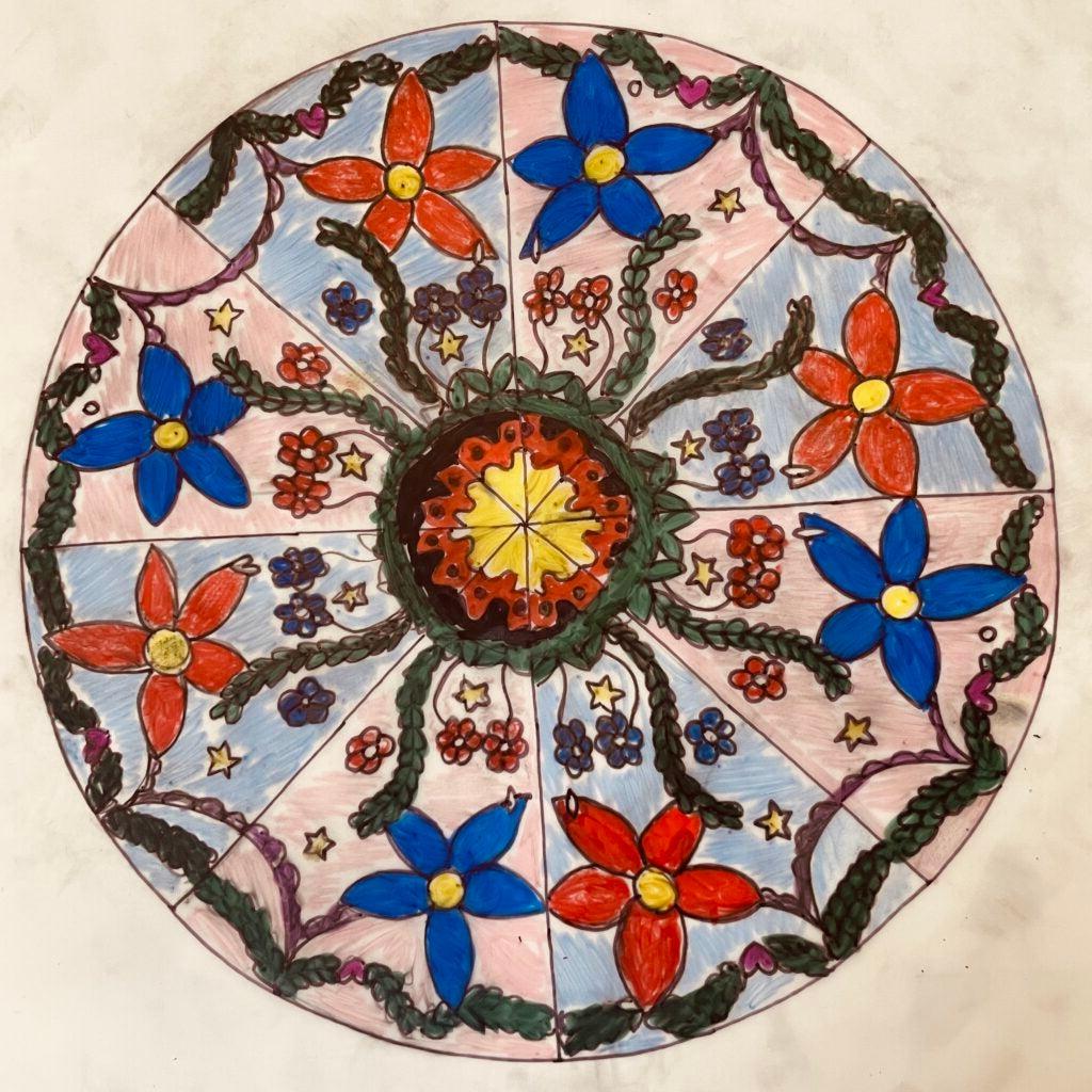 Charlie Taylor, 8th Grade, "Mandala", Drawing